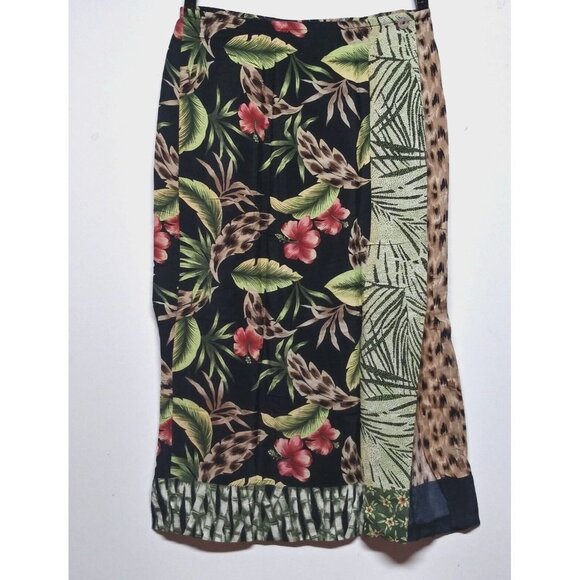 Womens Hawaiian BOHO GYPSY pencil skirt Cottagecore sz 12 MIDI/MAXI modest EUC - Picture 6 of 6